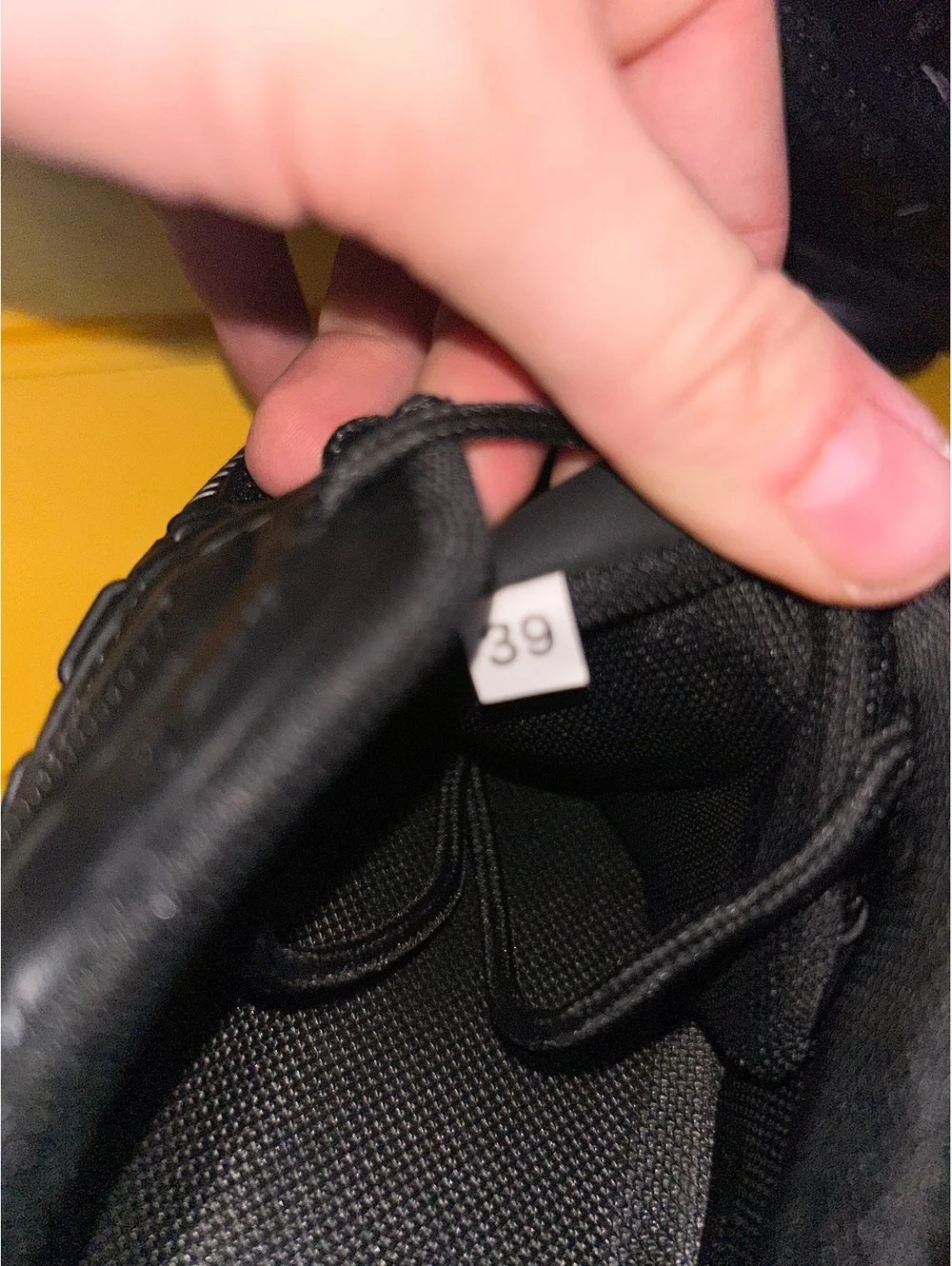 Black Athletic Sneakers  EU39 with Mesh and Synthetic Uplc